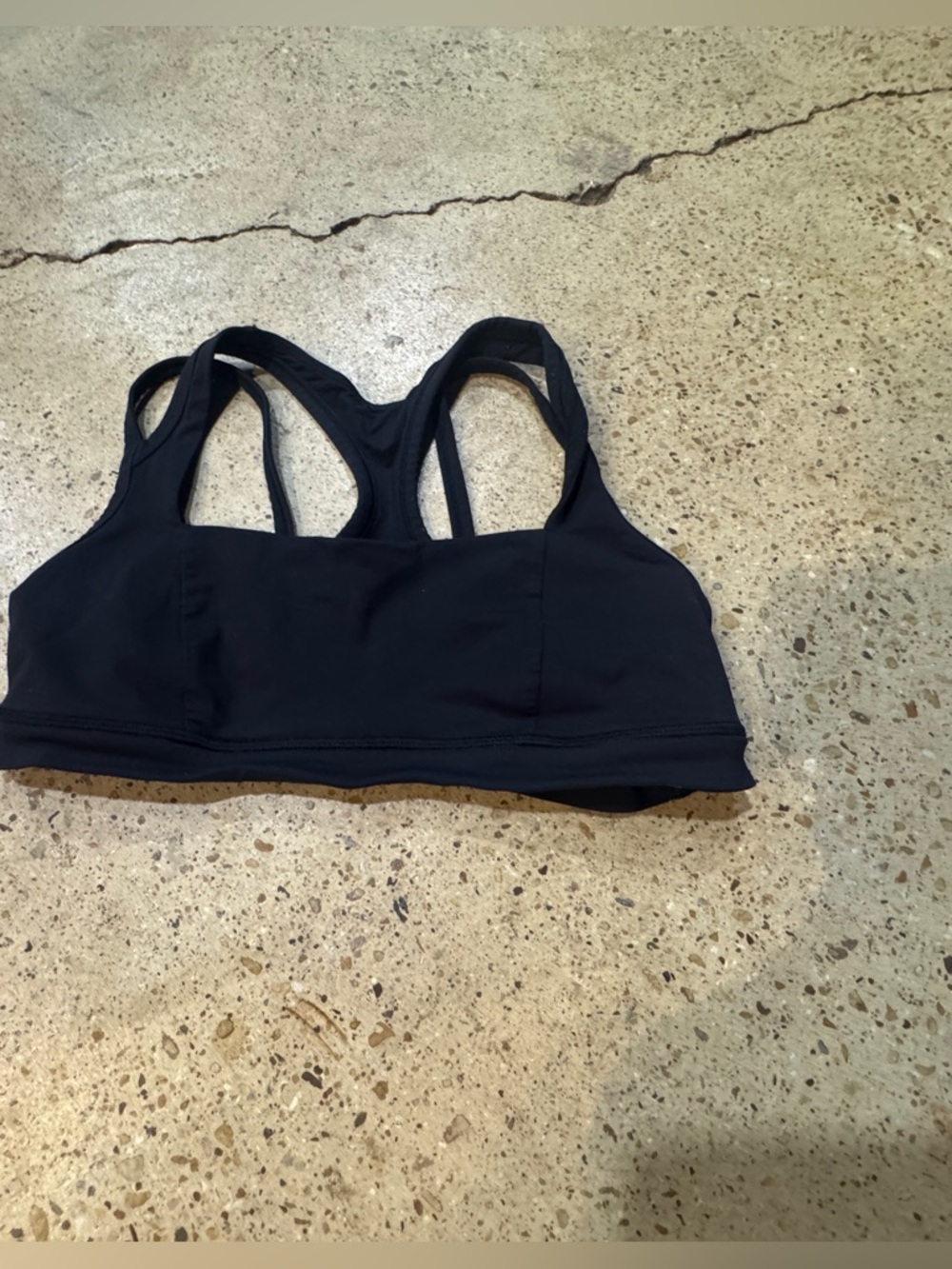 lululemon athletics Supportive  Black Racerback Sports Bra Womens size M
